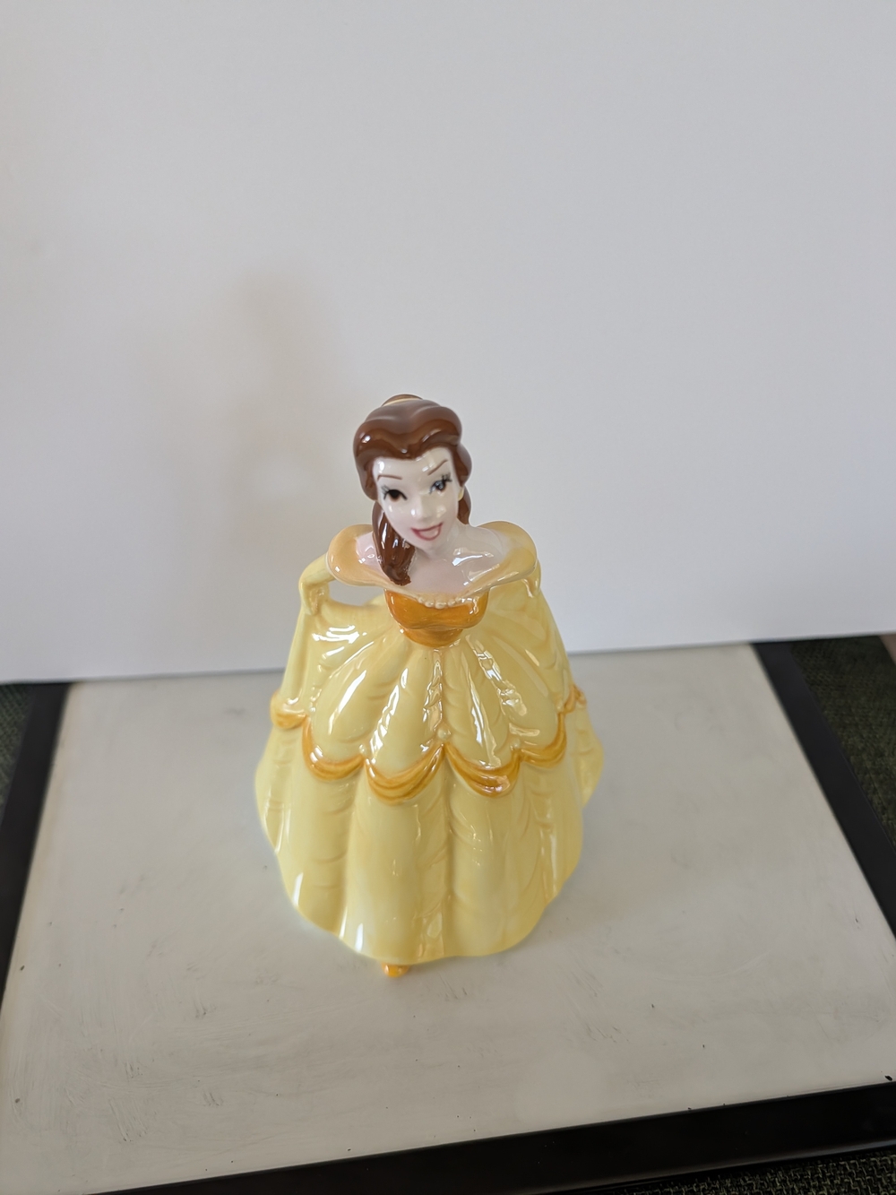 Yellow Ceramic Princess Figurine Home Accent